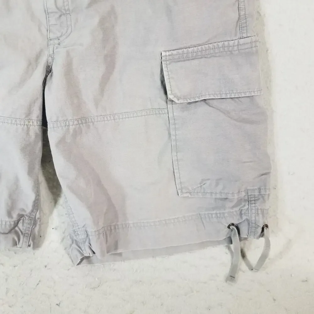 Banana Republic cargo hiking shorts mens 38x11 gray cotton ripstop outdoor urban